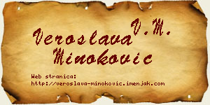 Veroslava Minoković vizit kartica